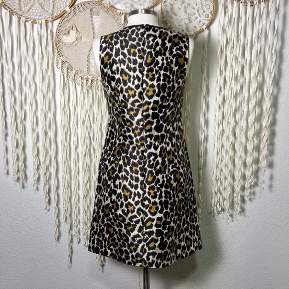J. Crew NWT Leopard Print Sleeveless A-Line Shift Dress Size 2 - Picture 5 of 11